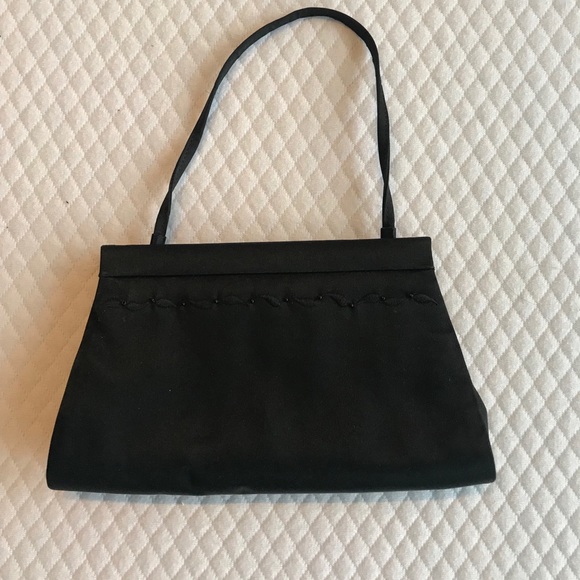 Ann Taylor satin black purse - Picture 1 of 3